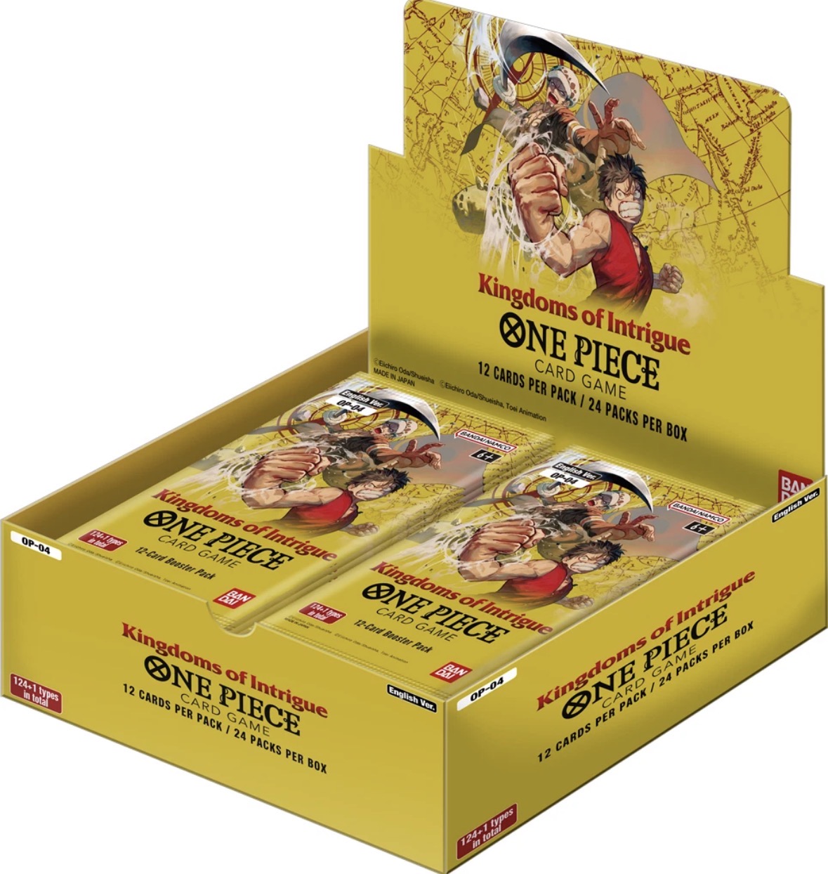 OP-04 Kingdoms of Intrigue One Piece Card Game booster display